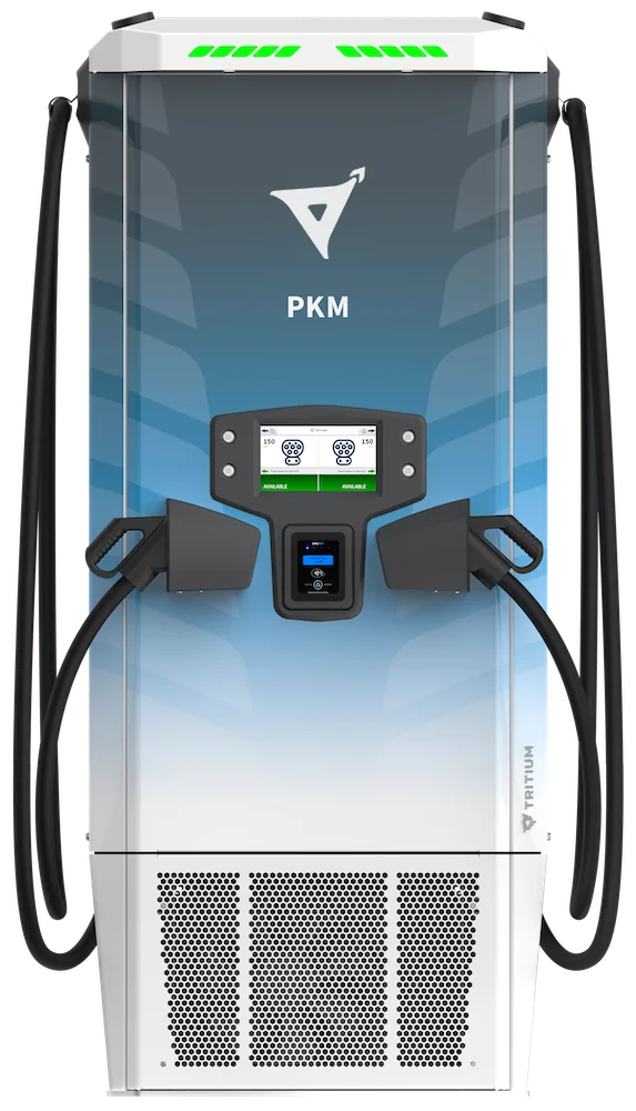 Tritium PKM150 DC-powered fast charger, front view