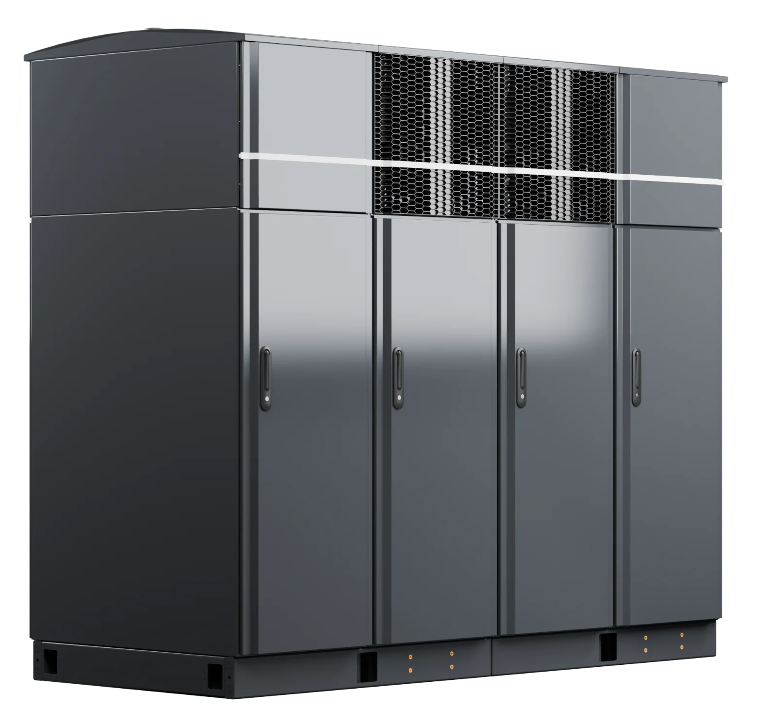 Tritium GRID-FLEX block: two rectifier cabinets with AC and DC gateways on a shared plinth