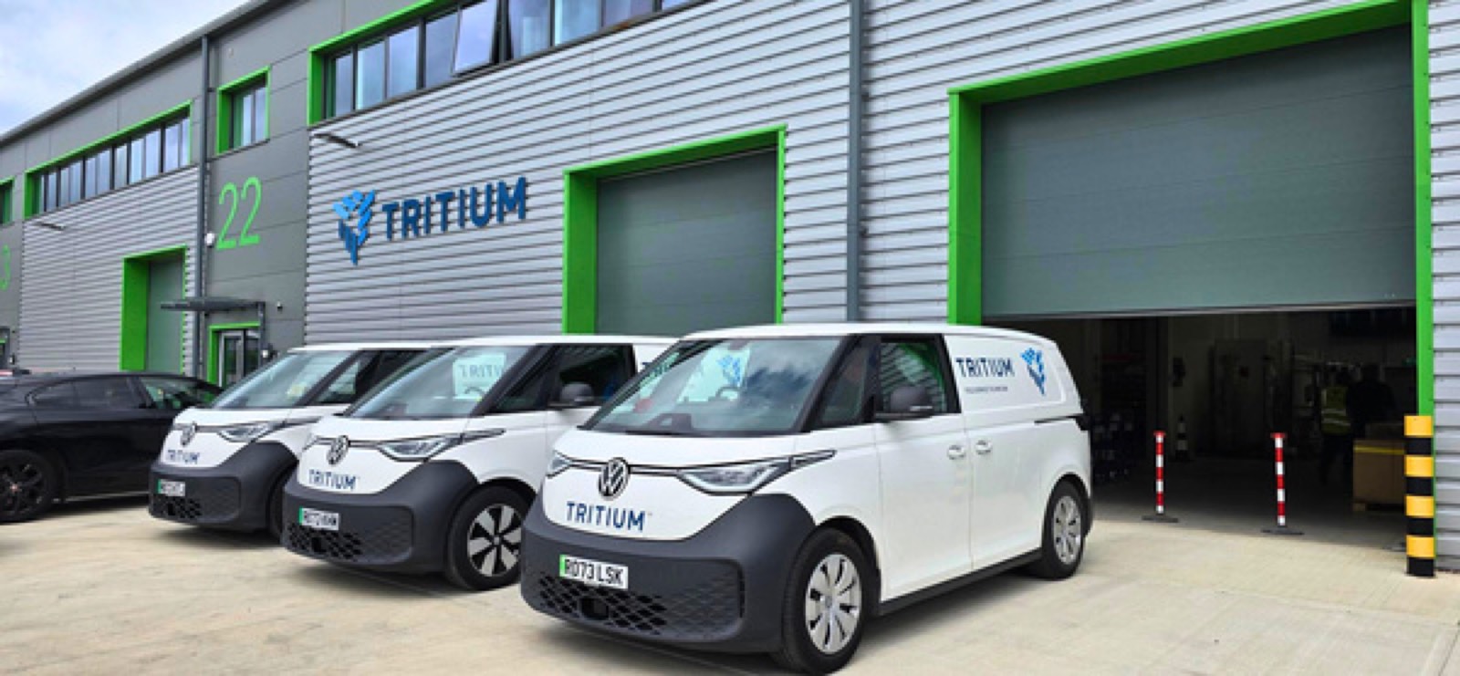 Tritium service vans at the Coventry, UK service centre