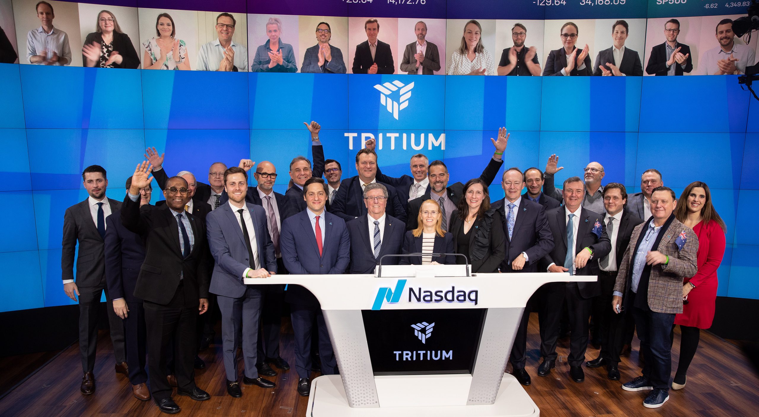 Tritium trading on Nasdaq team photo